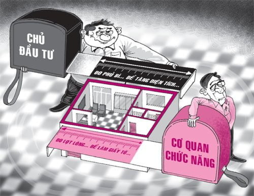 Tâm của bề mặt tường và diện tích thông thủy là bao nhiêu?