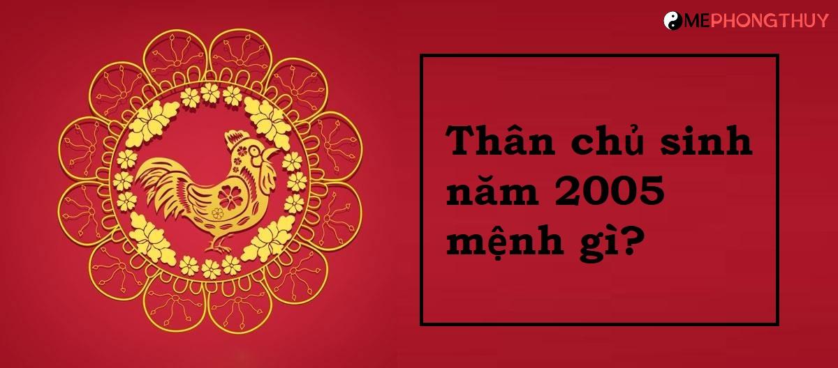 Thân chủ sinh năm 2005 mệnh gì?