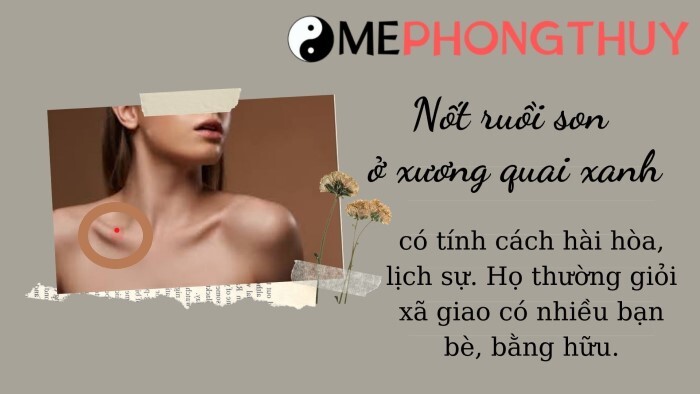 Nốt ruồi son ở xương quai xanh