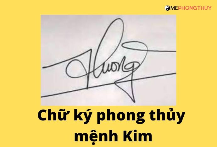 Chữ ký phong thủy mệnh Kim