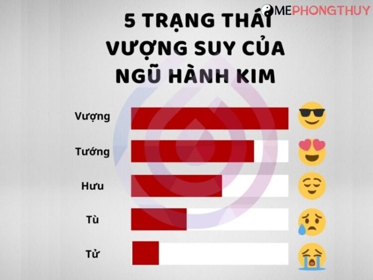 Năm trạng thái vượng suy của Kim ảnh hưởng đến cuộc sống của bạn như thế nào