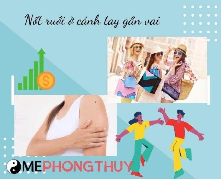 Nốt ruồi ở cánh tay gần vai