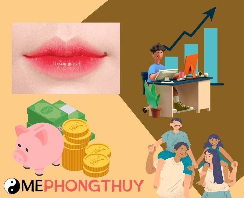 Nốt ruồi ở mép môi trên bên phải