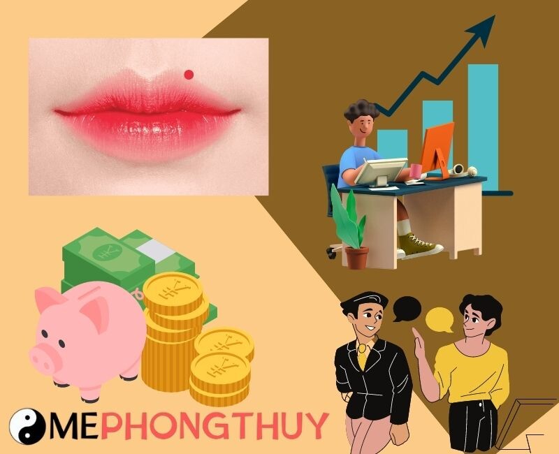 Nốt ruồi ở viền môi trên bên trái