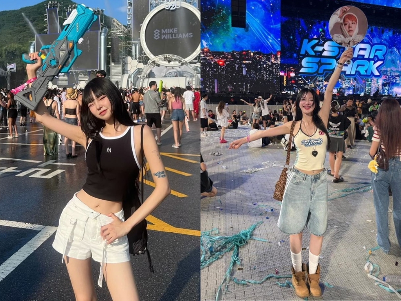 Áo hai dây phối đồ đi concert mùa hè