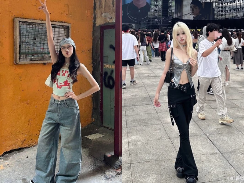 Trang phục bra và quần jean cá tính